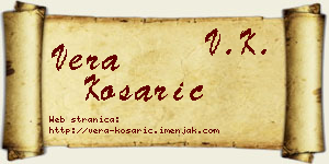 Vera Košarić vizit kartica